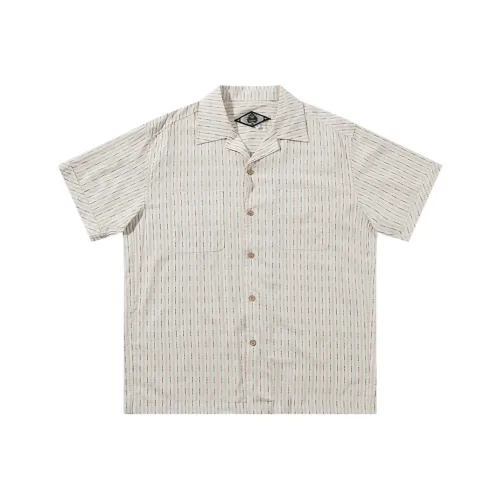 SOARIN YUPPIE Лето Рубашка Стандарт Мужская Без рисунка And Коричневый Полосы