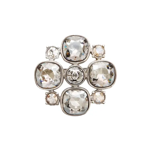 CHANEL Серебряный Покрытый Броши Женские Серебряный