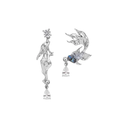 KING OF BLING Серьги из сплава с цирконием женские