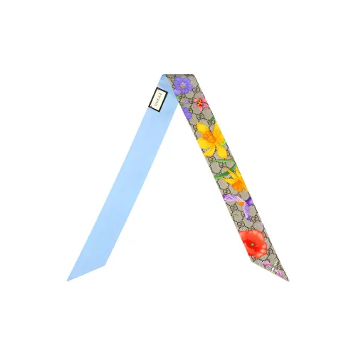 GUCCI Flora Шелковые шарфы Синий Женские