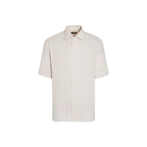 Ermenegildo Zegna Экрю Мужские Рубашки