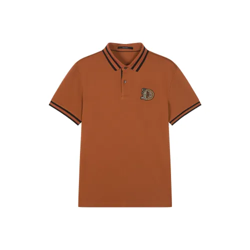 DAVID NAMAN Orange Мужская рубашка polo