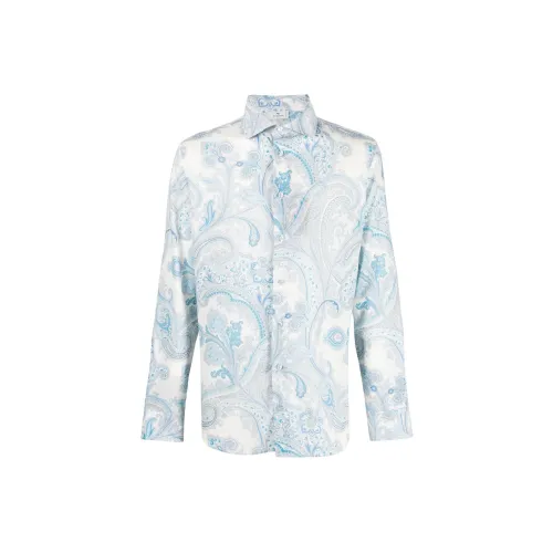 ETRO Светло-синие Мужские Рубашки