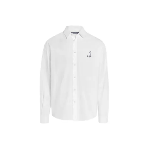 Jacquemus FW24 Fisherman Вышитый Логотип Рубашка Мужская с Принтом Логотип Рыбка Принт Логотип Рыбка