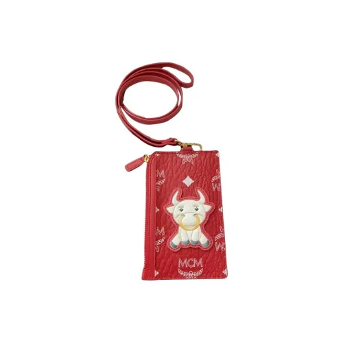 MCM Холст Lanyard Картхолдер Женский Красный