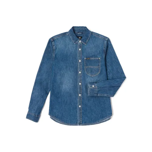 Мужская рубашка Lee co-branded модели, светло-синяя