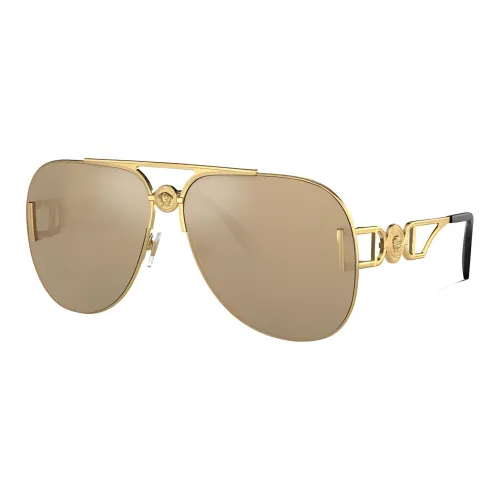 VERSACE Металл Aviator Солнцезащитные очки Женские Золотые