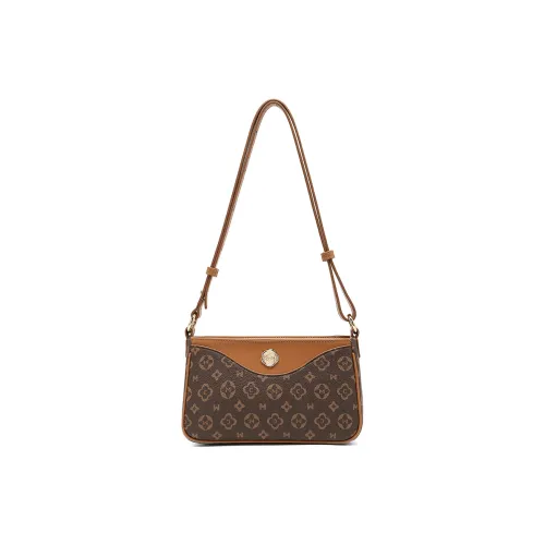 MEXICAN ПВХ Сумка через плечо Сумка через плечо Маленькая квадратная сумка Маленькая Женская Темно-коричневый Хаки Экрю