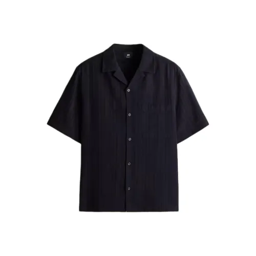 H&M Морской Синий Мужские Рубашки