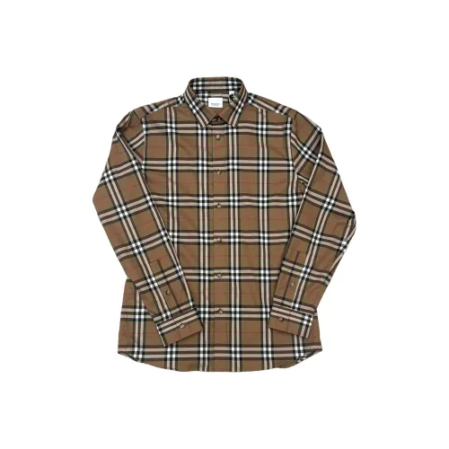 Burberry Коричневые Мужские Рубашки