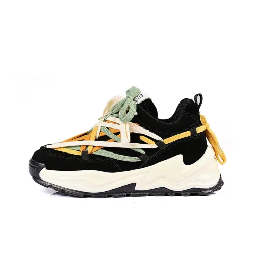 OUBT Эксклюзивный Кружево Вверх Дизайн Увеличение Высоты Легкий Дышащий Низкий Топ Кроссовки с Толстой Подошвой Мужские