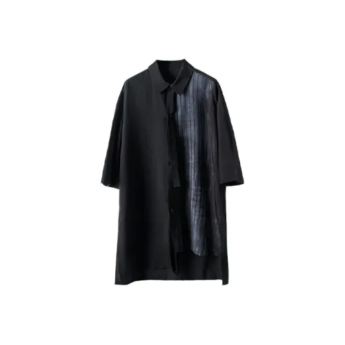 HUANXIANGZHE Рубашка Унисекс Черная