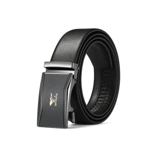 SEPTWOLVES Настоящая коровья кожа Автоматическая застежка Ремень Мужской Ширина 3,5CM