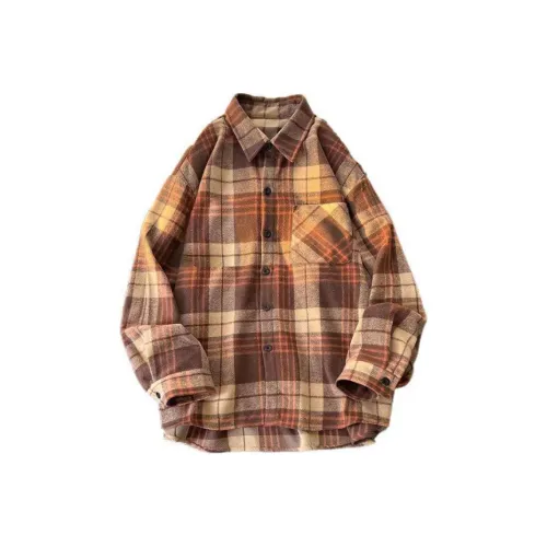 H YXIANG Хаки Мужские Рубашки