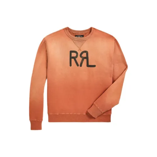 DOUBLE RL Толстовка Мужская Винтаж Оранжевая