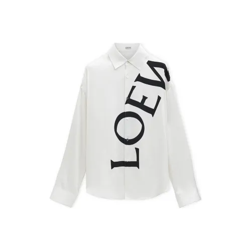 LOEWE Совместное издание Белые Мужские Рубашки