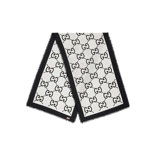 GUCCI Шелковые шарфы Белый Женские