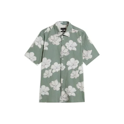 TED Baker Светло-зеленые Мужские Рубашки