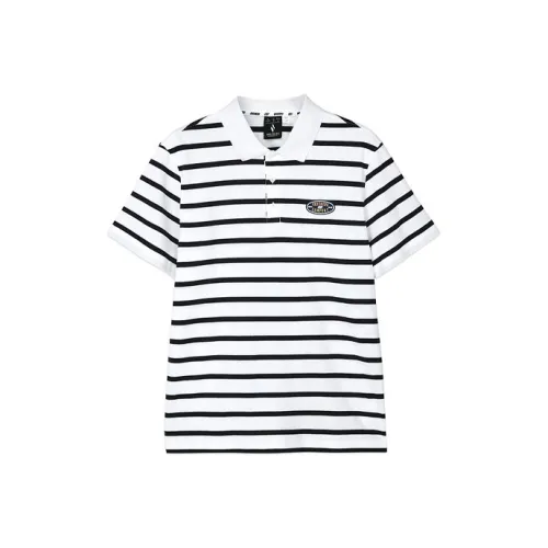 Skechers EMPORIO ARMANI Поло Мужское Bright White с Carbon Black Stripes