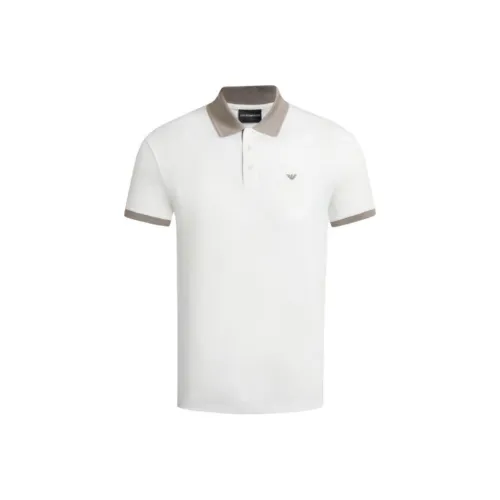 EMPORIO ARMANI SS24 Поло Мужское Экрю