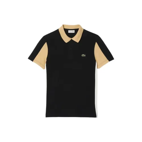 LACOSTE Поло Мужское Черное Бежевое