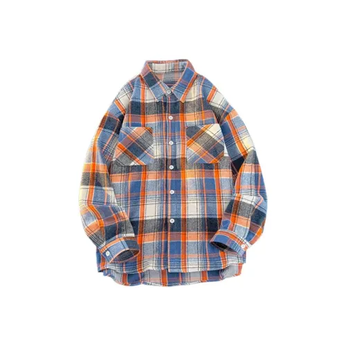 H YXIANG Апельсин Мужские Рубашки