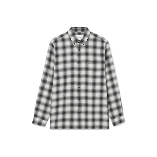 LACOSTE Collaboration FW23 Рубашка Мужская Черная Белая