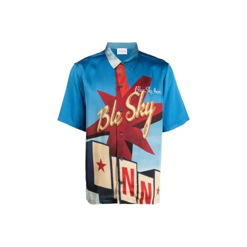 Blue Sky Inn Синий Мужская Рубашка