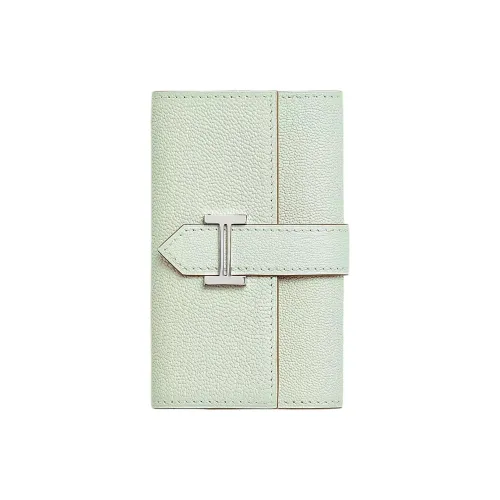 HERMES Bearn Mysore Шевро Key Pouch Женские 0S Vert Fizz Пузырьковый зеленый