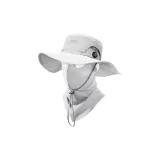 [Улучшенный] Шапки и кепки + Маска - Светло-серый двухкомпонентный комплект