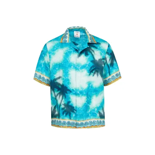 CASABLANCA Рубашка Мужская Бирюзовый Сине-Зеленый