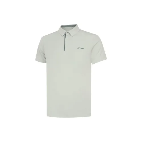 LINING Fitness Series Jade Cream Green Men's Polo
