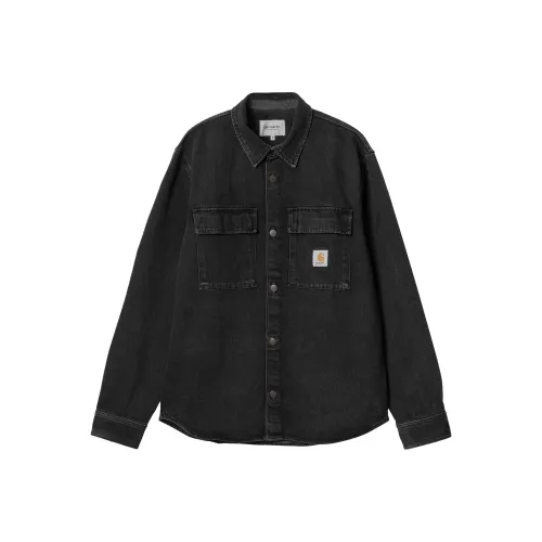 Carhartt WIP FW23 Tannin Series Stone Wash Черные Мужские Рубашки