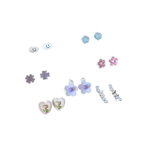 HAZYOU Сплав Серьги-гвоздики Женские