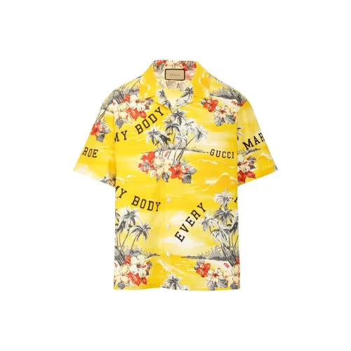 GUCCI Желтые Мужские Рубашки