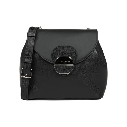Lancaster Сумка через плечо из крупнозернистой текстуры коровьей кожи женская черная