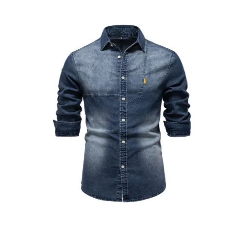 Bejirog Рубашка Мужская Черная Темно-синяя Светло-синяя