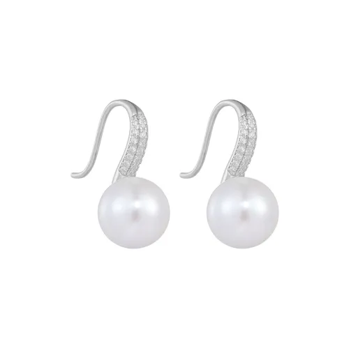 NATURALLYJOJO Искусственная жемчужина Серьги Женские Серебро Золото