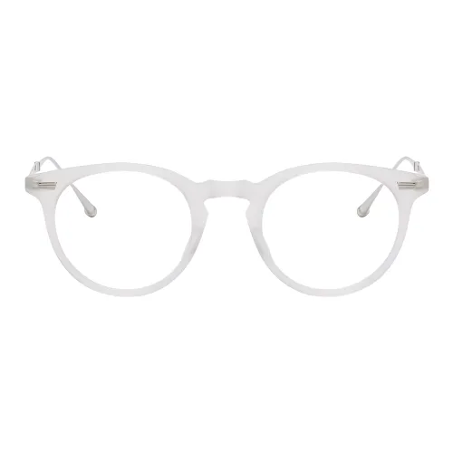 Matsuda Титан Ацетат Овал Оправы для очков Мужской Белый