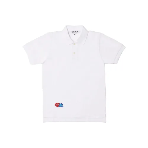 CDG Play SS24 Поло Мужское Белое