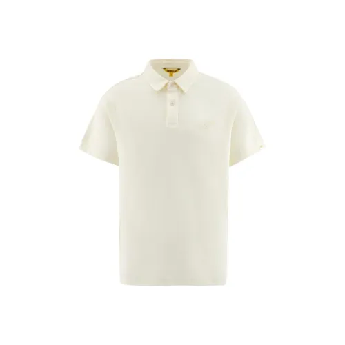 CAT White Men's Polo