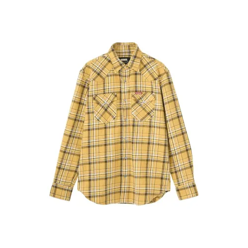 HYSTERIC GLAMOUR совместная линия Желтые Мужские Рубашки