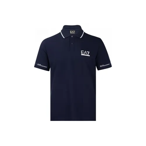 EMPORIO ARMANI EA7 Поло Мужское Синее