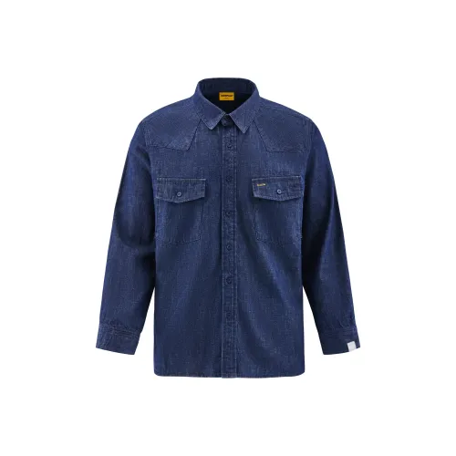 CAT Синий Мужская Рубашка