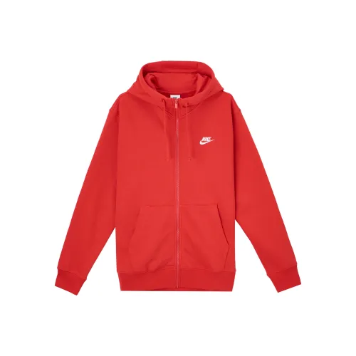Nike Sportswear Club Флис Толстовка Мужская Университетский Красный