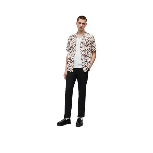 ALLSAINTS Серый Белый Мужские Рубашки