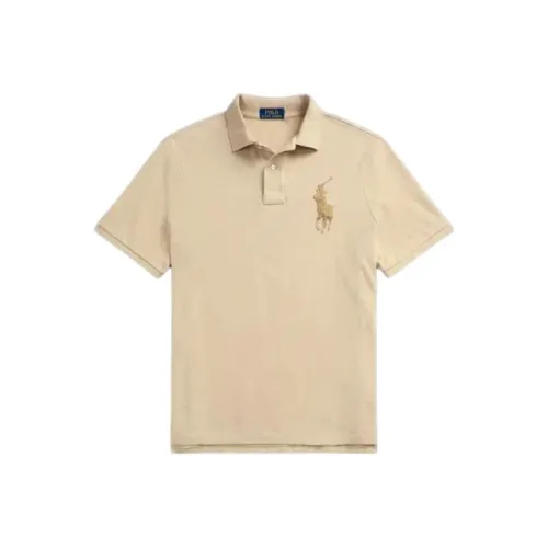 Polo Ralph Lauren Classic Fit Big Pony Mesh Polo Men's Khaki Поло Ralph Lauren Classic Fit Big Pony Сетка Поло Мужское Хаки
