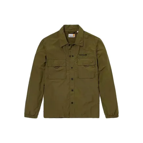 Timberland Рубашка Мужская Темно-оливково-зеленая