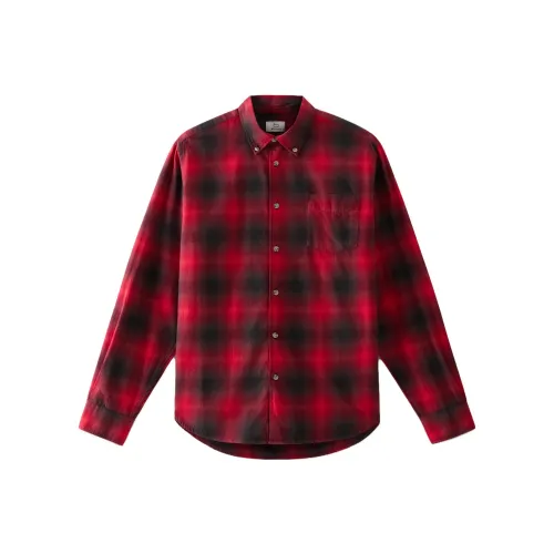 WOOLRICH Red Men's Shirts WOOLRICH Красные Мужские Рубашки