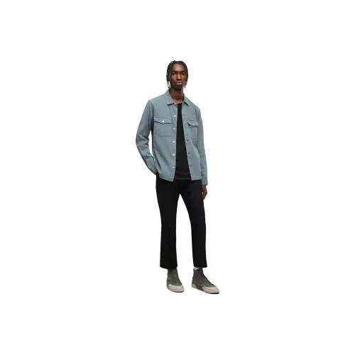 ALLSAINTS PEBBLESTONE Синий Мужская Рубашка